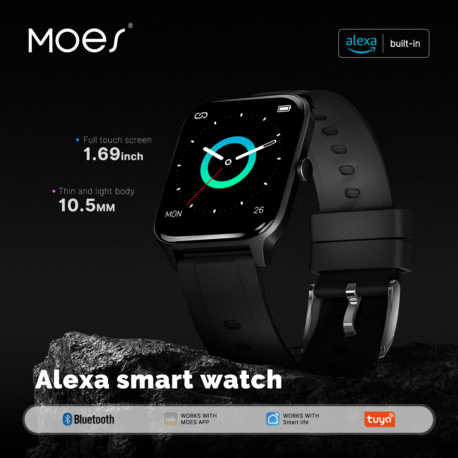 Watch Iwo - MOES Smart Watch Alexa Built-in Fitness