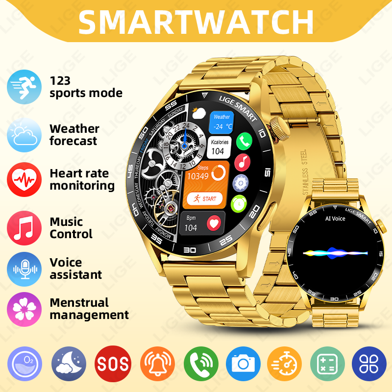 Smartwatch Luxury Watches For Women - LIGE Luxury Men Sport Smart Watch