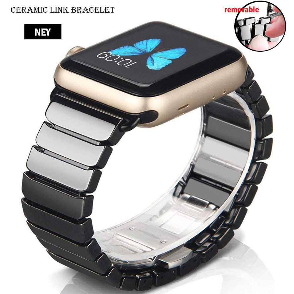 Smartwatch Luxury Watches For Women - Ceramic Link bracelet for Apple Watch
