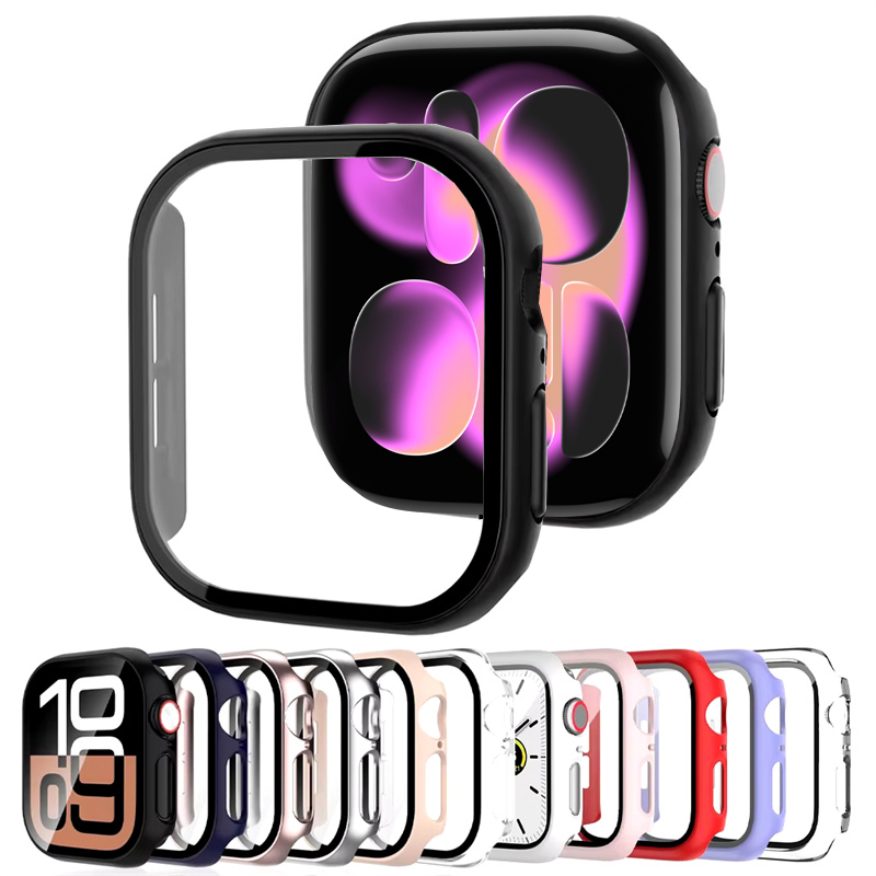Iwatch Smartwatch Series 7 - Tempered Glass+cover For Apple Watch 10