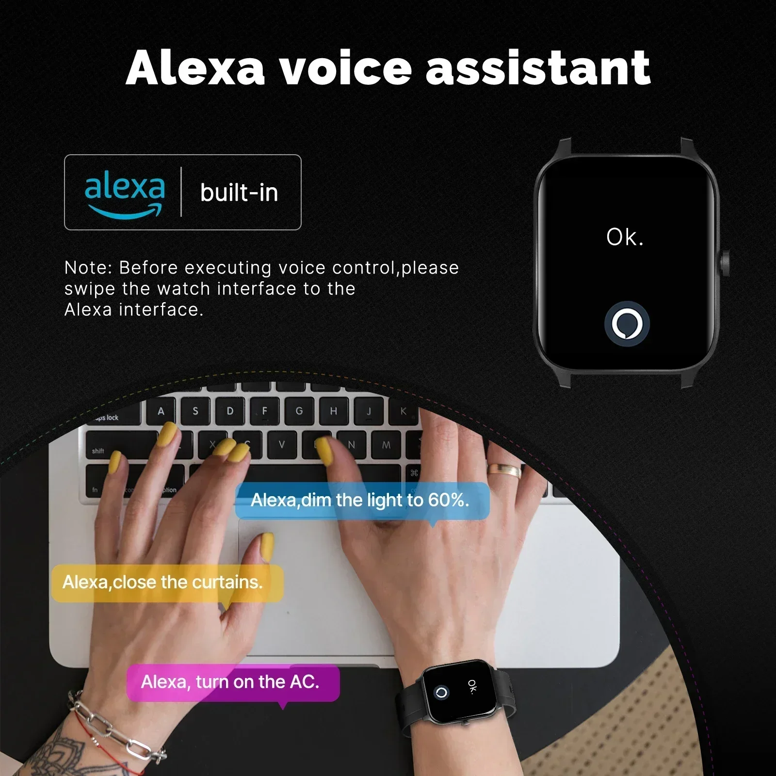 MOES Smart Watch Alexa Built-i - Watch Iwo recensie en prijs