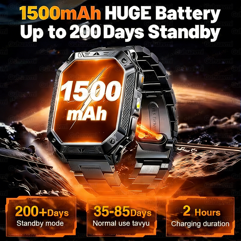 New 1500mAh Military Outdoor S - Smartwatch Watches With Bluetooth recensie en prijs