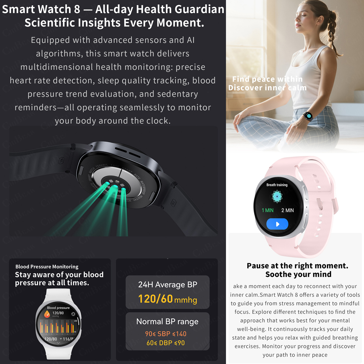 2026 New Watches 8 Mini GPS Tr - Smartwatch Watches With Bluetooth recensie en prijs