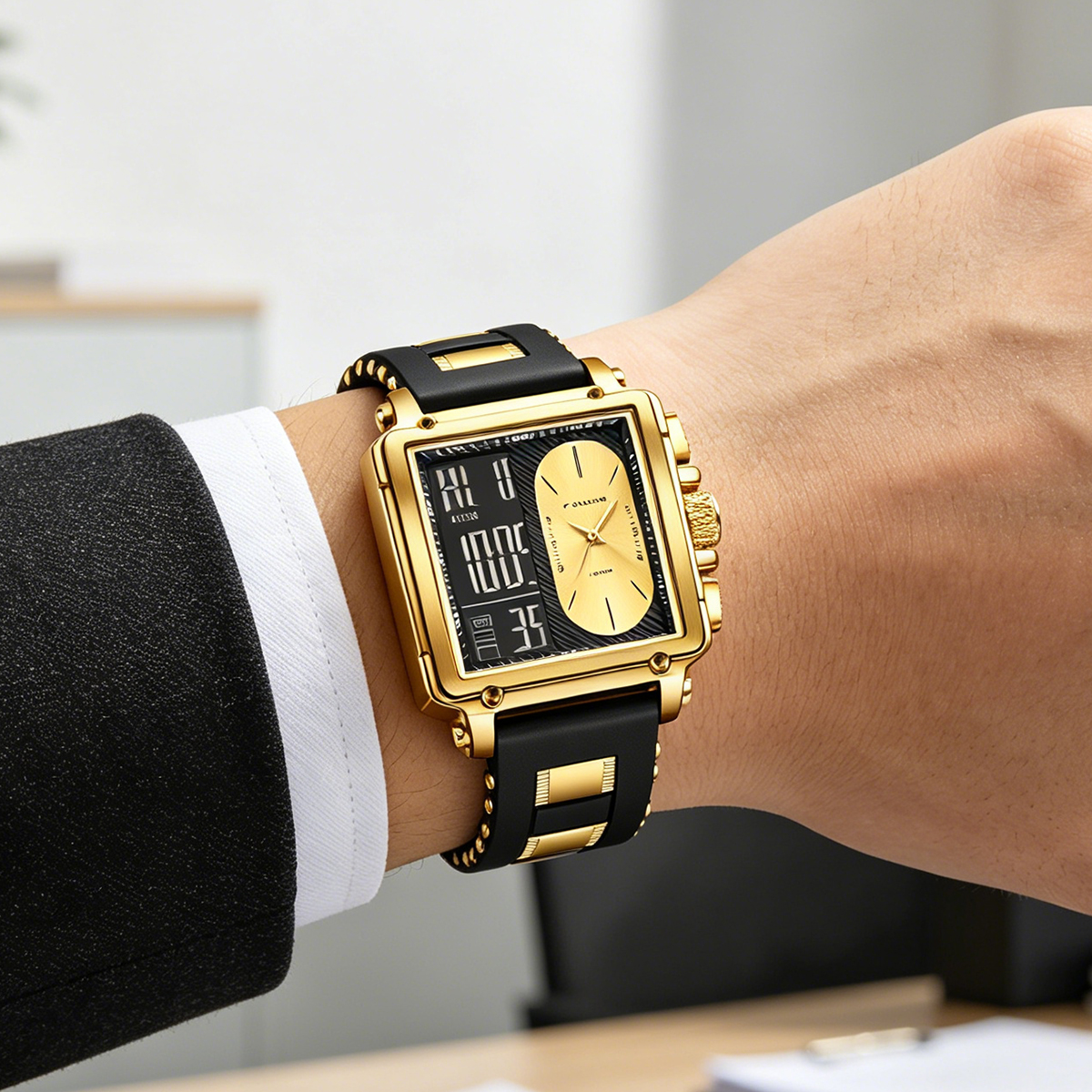 LIGE Top Original Square Digit - Smartwatch Watches For Men Digital recensie en prijs