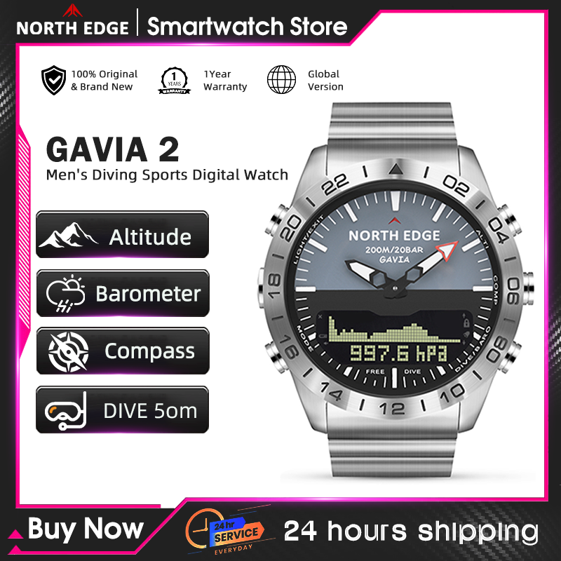 NORTH EDGE Mens Dive Watch Mil - Smartwatch Watches For Men Digital recensie en prijs