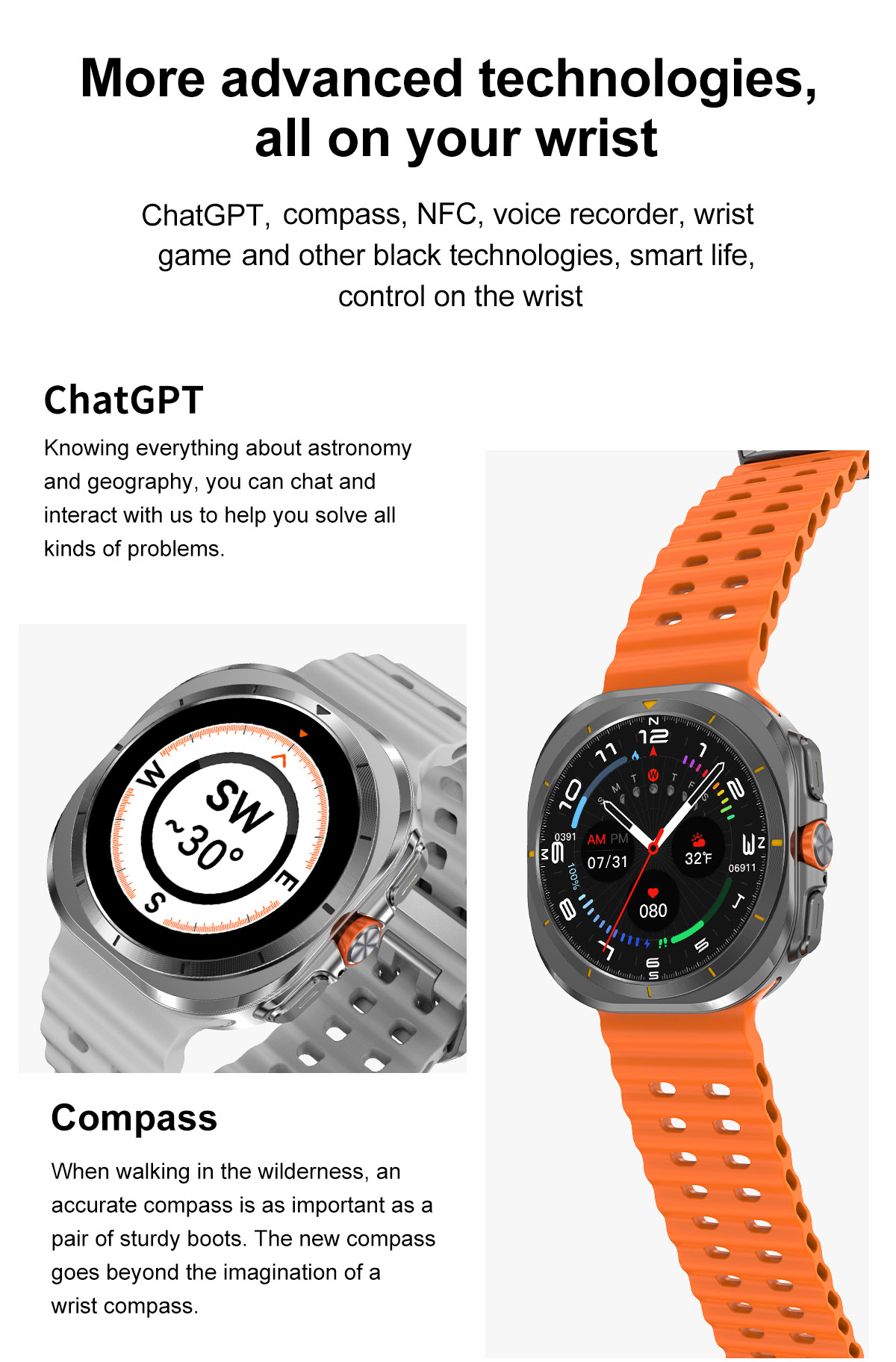 Smart watch DT7 ULTRA support  - Smartwatch Watches With Bluetooth recensie en prijs