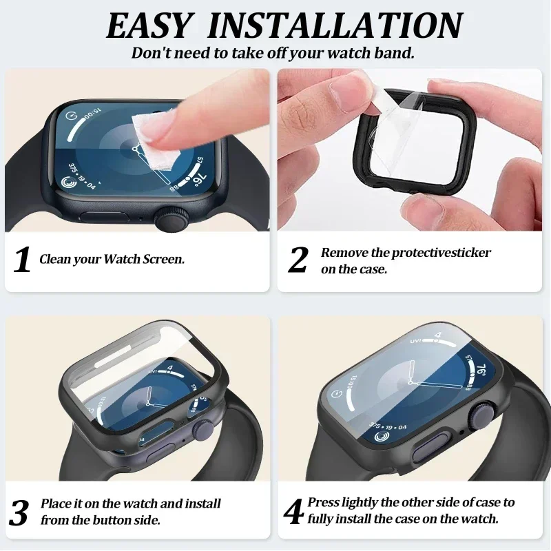 Glass+Case+Strap for Apple Wat - Iwatch Smartwatch Series 7 recensie en prijs
