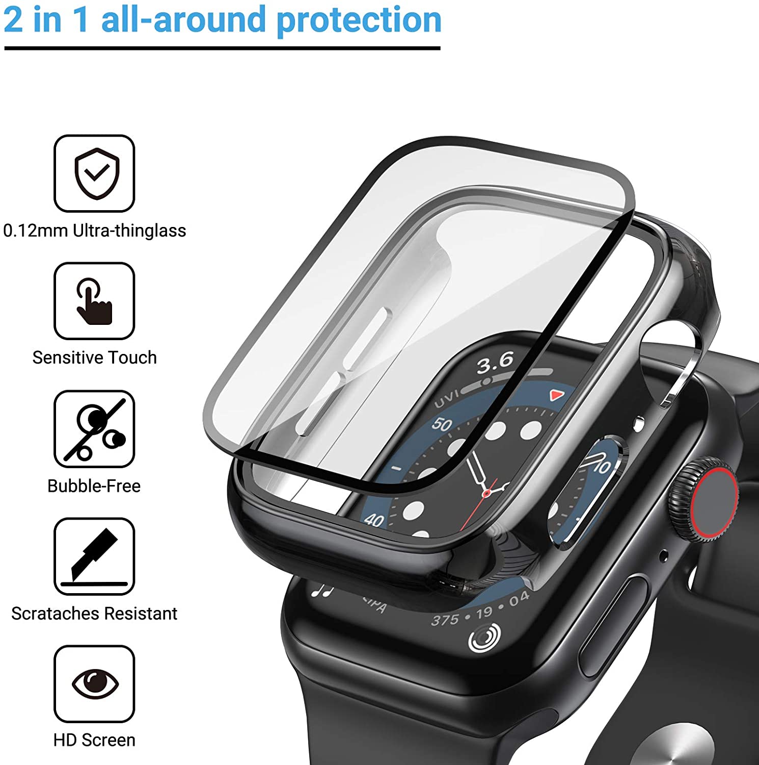 Glass+cover For Apple Watch Ca - Iwatch Smartwatch Series 7 recensie en prijs