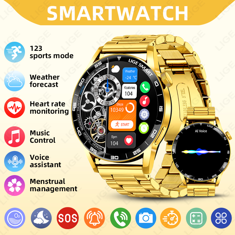 LIGE Luxury Smart Watch For Ma - Smartwatch Luxury Watches For Women recensie en prijs
