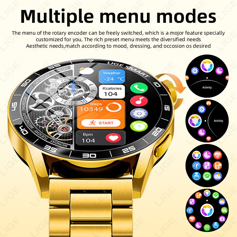 LIGE Luxury Smart Watch For Ma - Smartwatch Luxury Watches For Women recensie en prijs