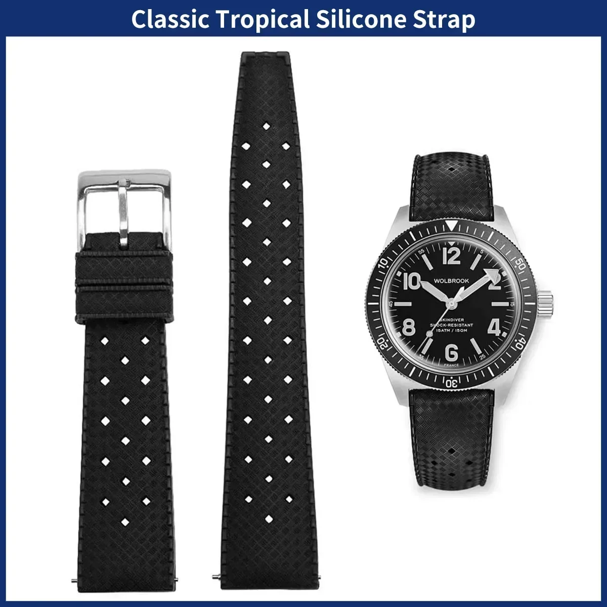 FKM watch Strap 20mm 22mm Trop - Watches Rolex Smartwatch recensie en prijs