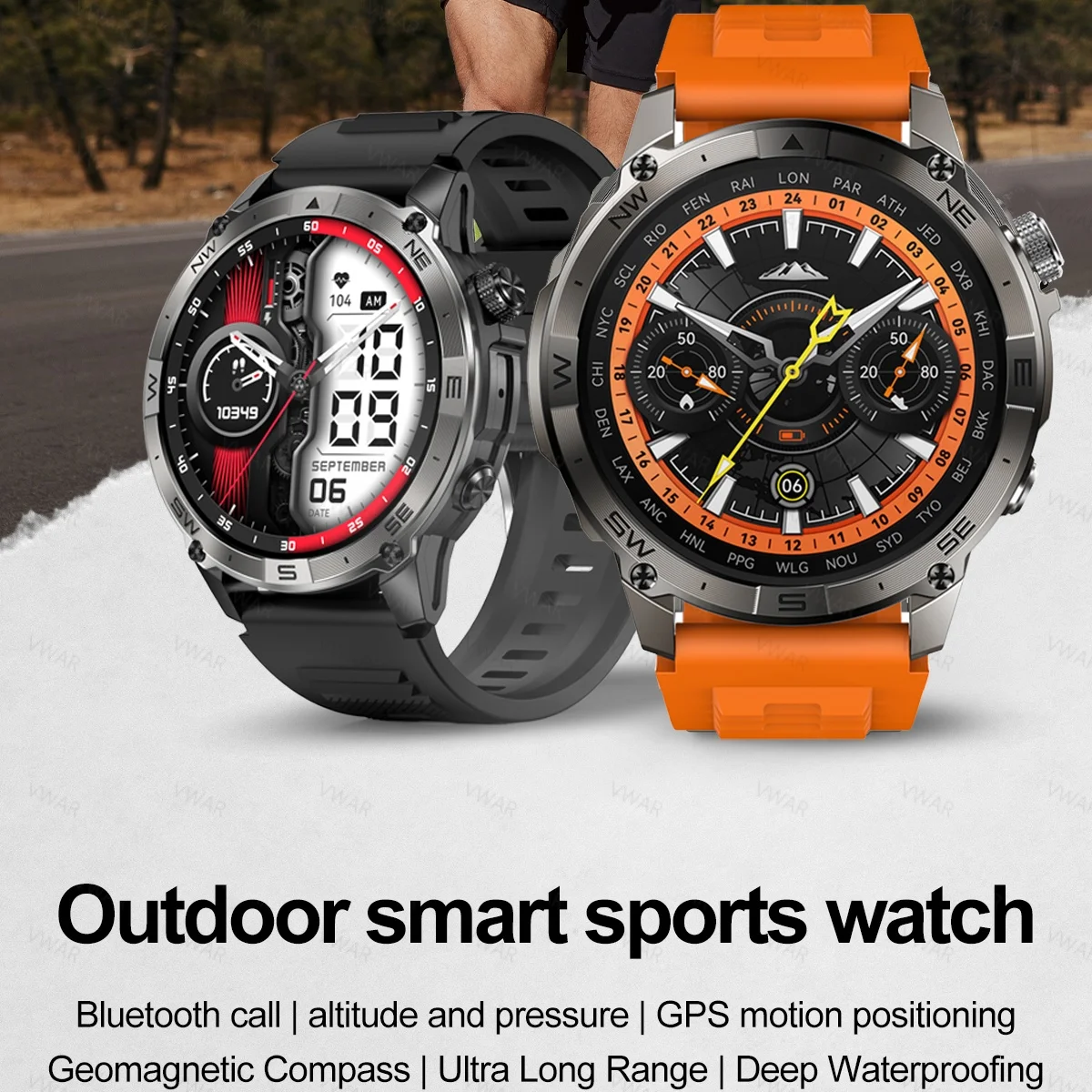 VWAR GPS Smart Watch 1.43” HD  - Watch Vs Amazfit recensie en prijs