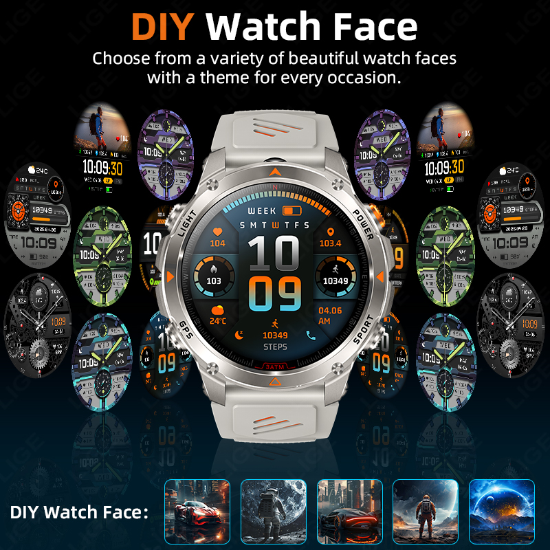 LIGE Rugged GPS Track Smart Wa - Smartwatch Watches With Bluetooth recensie en prijs