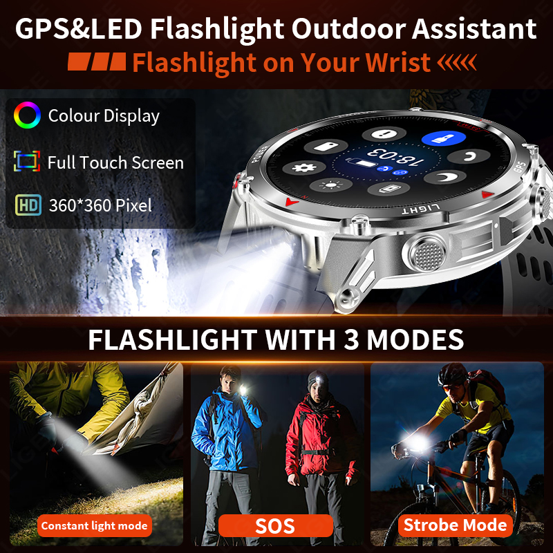 LIGE Rugged GPS Track Smart Wa - Smartwatch Watches With Bluetooth recensie en prijs