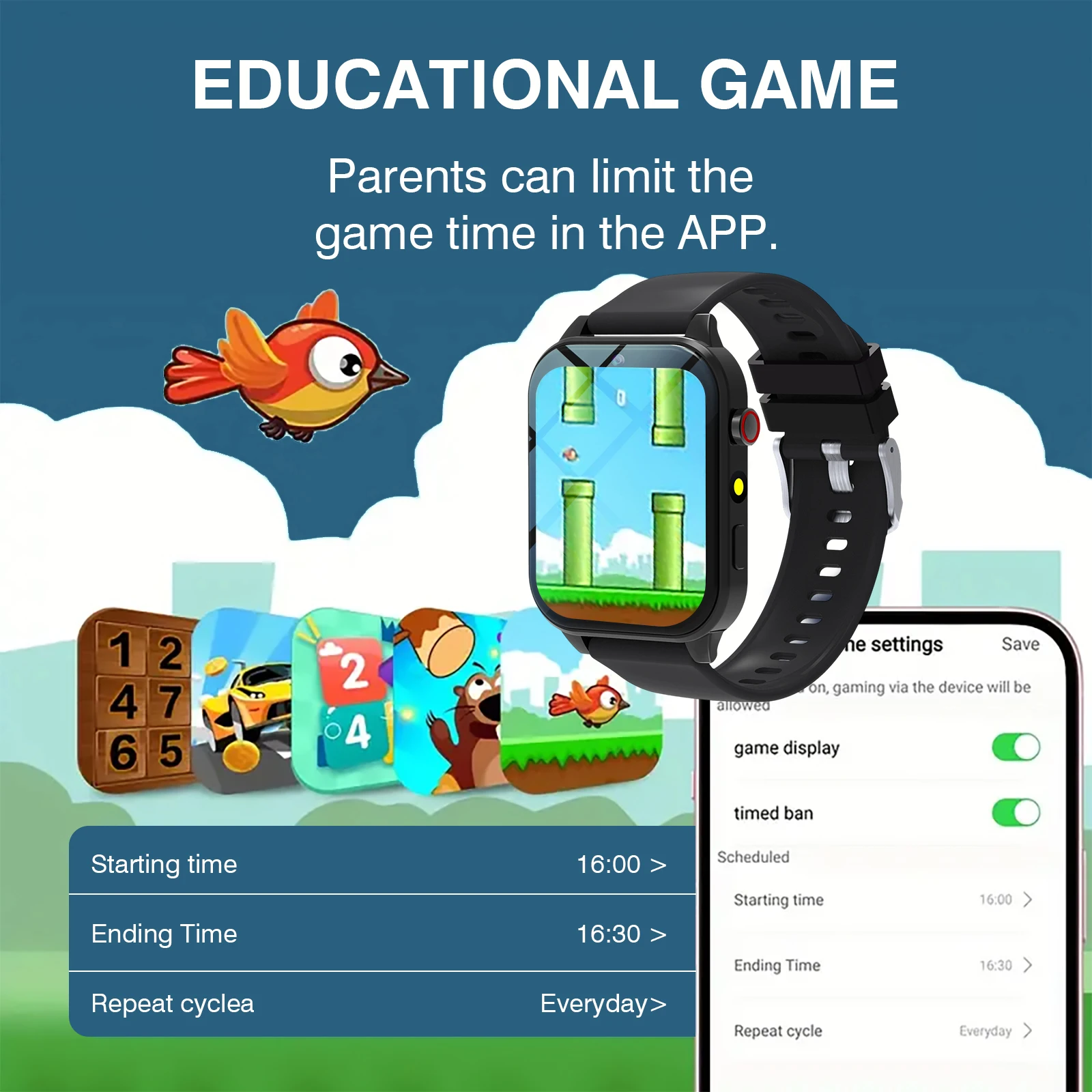 Kids′s Smart Watch 18 Games Ca - Smartwatch Digital Watches For Kid Boy recensie en prijs