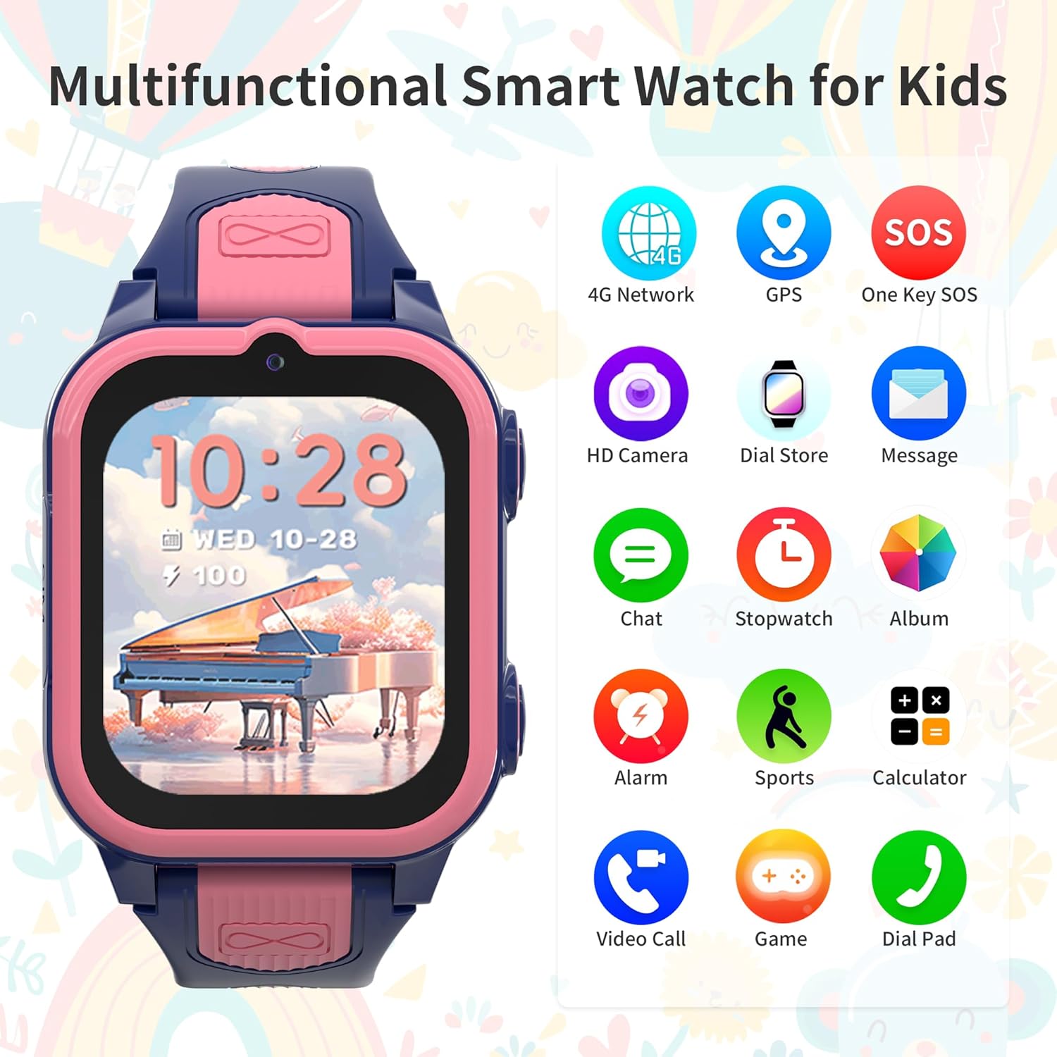 4G Kids Smart Watch with GPS T - Smartwatch Watches Kids recensie en prijs