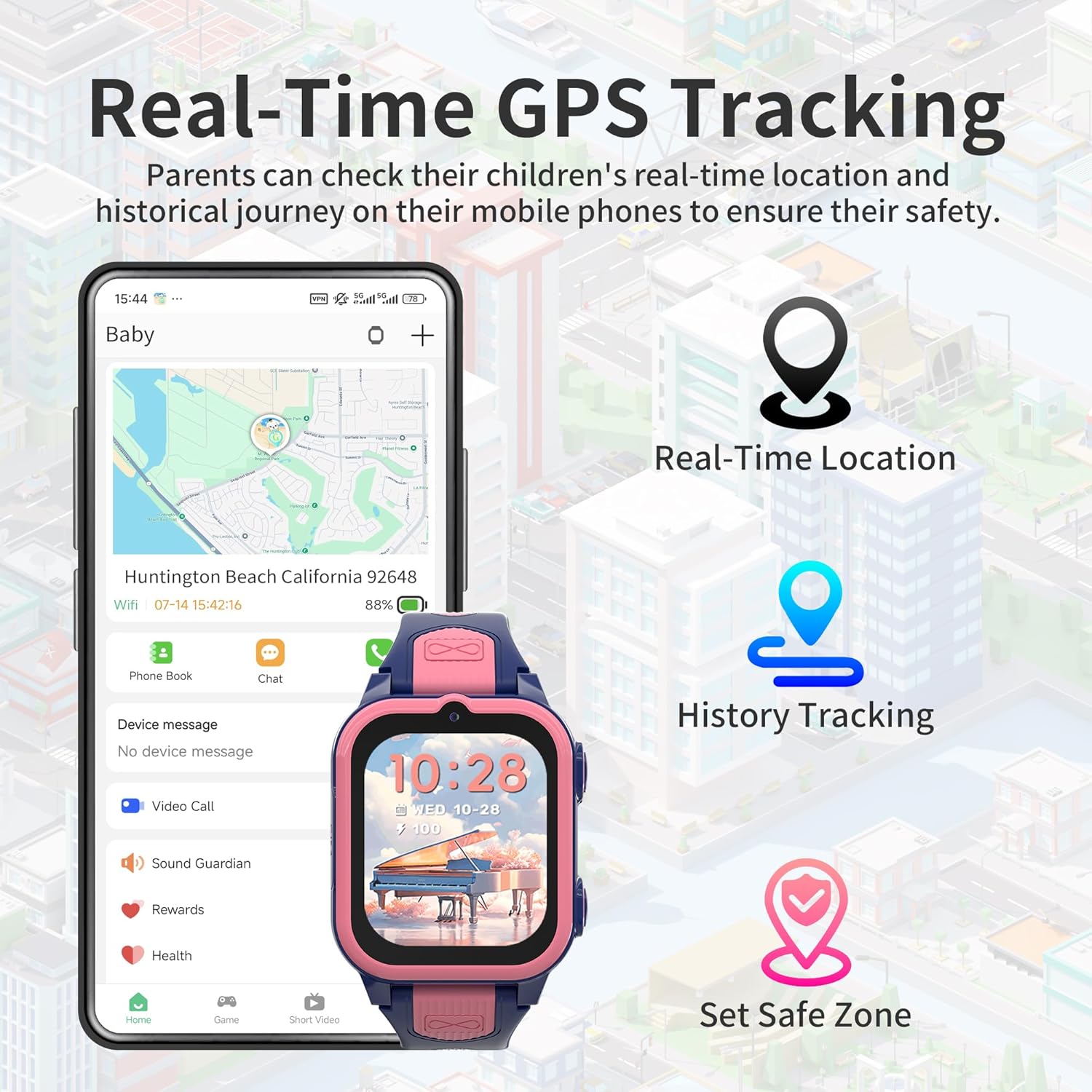 4G Kids Smart Watch with GPS T - Smartwatch Watches Kids recensie en prijs