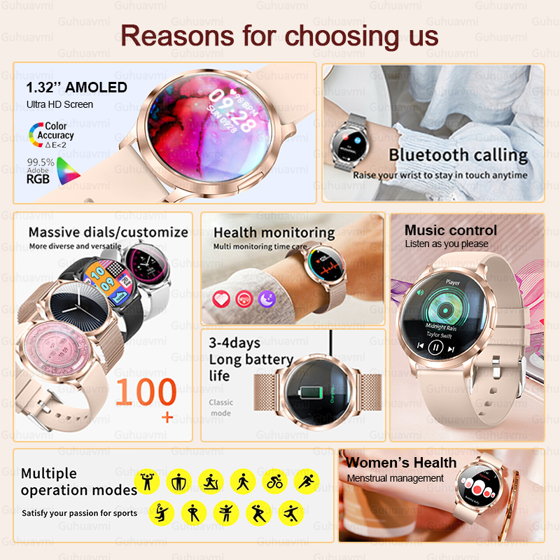 2025 New Smart Watch Women 1.3 - Smartwatch Luxury Watches For Women recensie en prijs