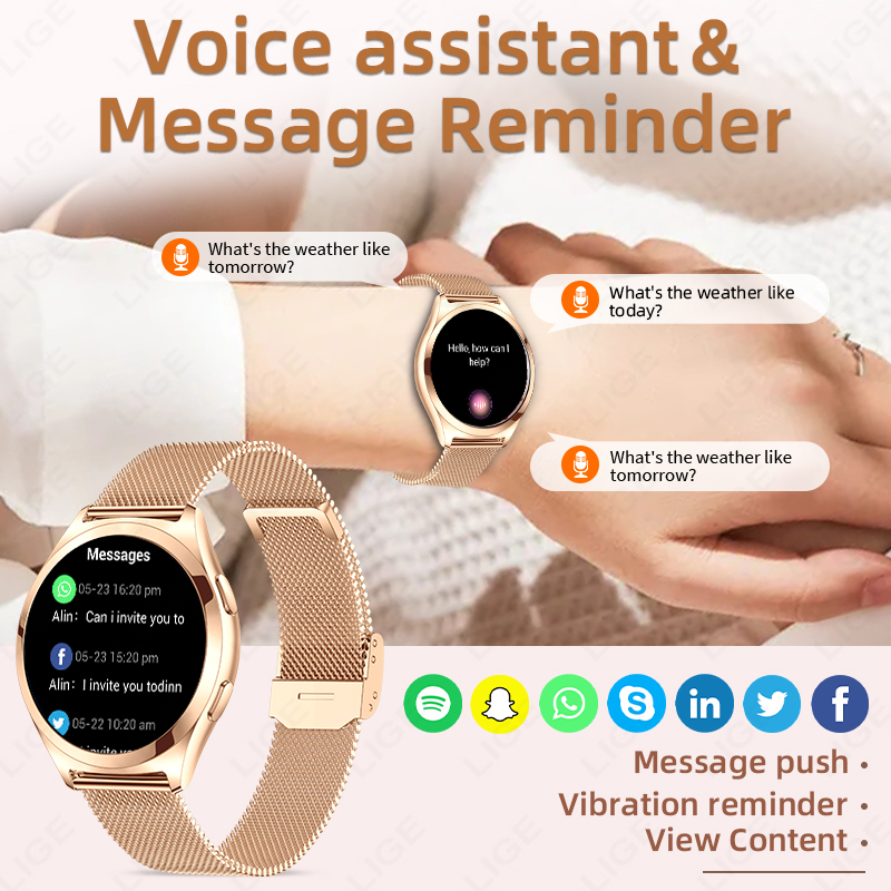 LIGE Luxury Smart Watch For Wo - Smartwatch Luxury Watches For Women recensie en prijs