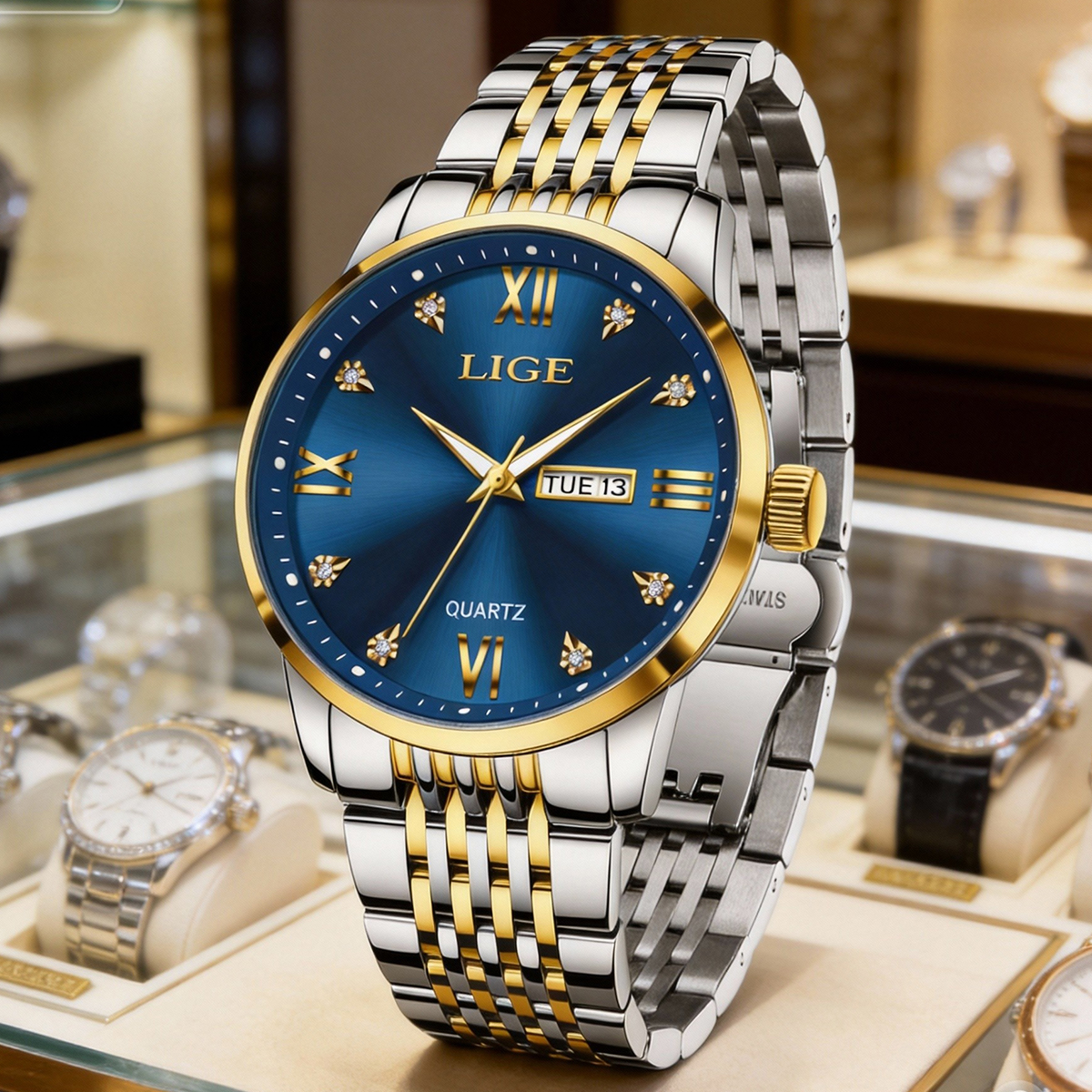 LIGE Men Watch Water Diamond L - Smartwatch Watches For Men Digital recensie en prijs