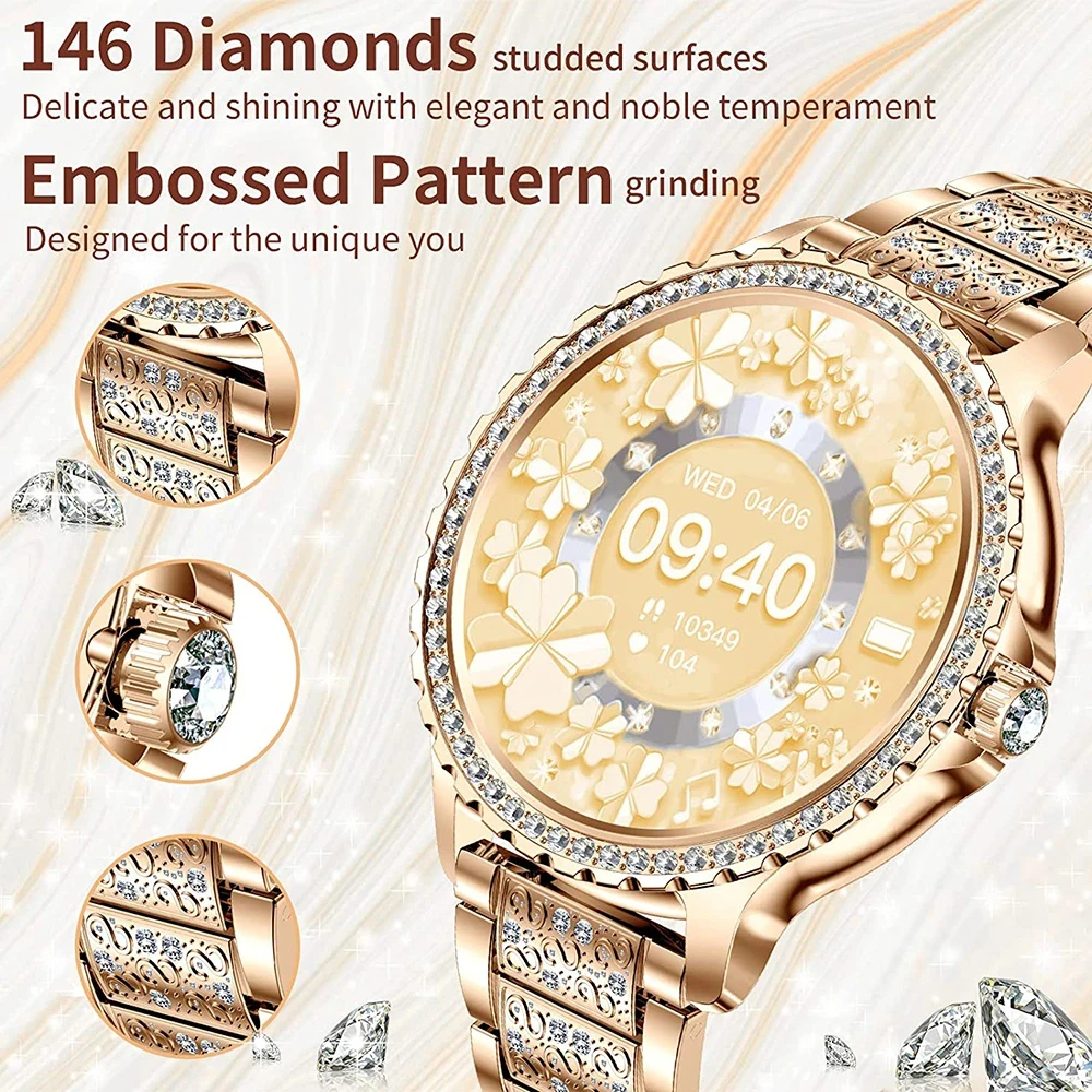 Fashion Luxury Gold Women Smar - Smartwatch Luxury Watches For Women recensie en prijs