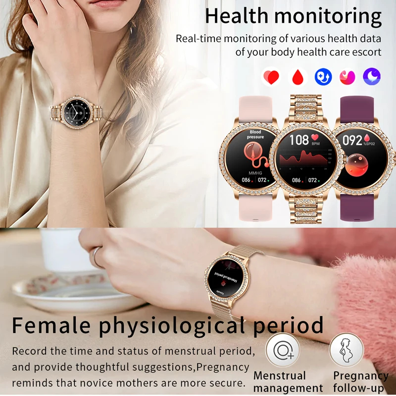 Fashion Luxury Gold Women Smar - Smartwatch Luxury Watches For Women recensie en prijs